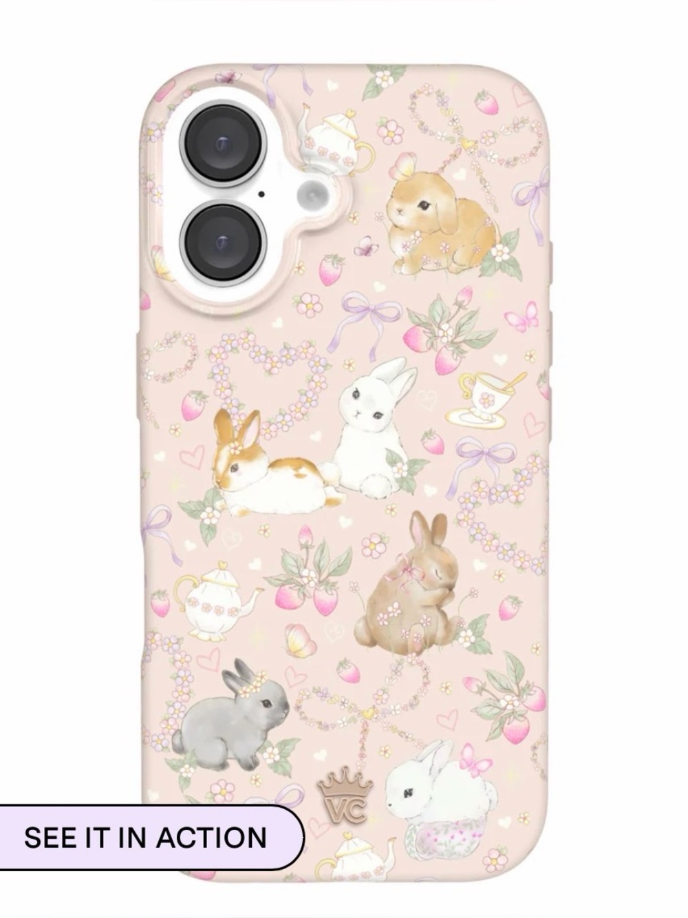 Velvet Caviar Bunnies & Bows iPhone 16 Case